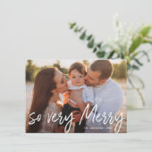 So sehr froh Weihnachten handgeschriebenes Script- (Stehend Vorderseite)