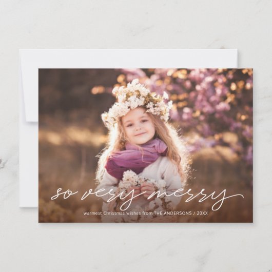 So sehr froh Weihnachten handgeschriebenes Script- (Vorderseite)