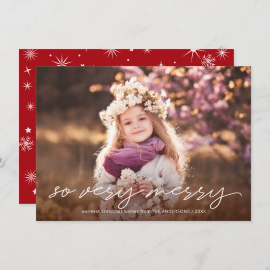 So sehr froh Weihnachten handgeschriebenes Script- (Vorne/Hinten)