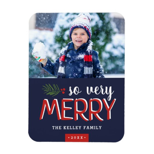 So sehr frohe Ferien Foto Magnet (Vertikal)