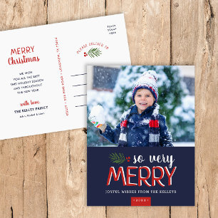 So sehr frohe Ferien Foto Postkarte