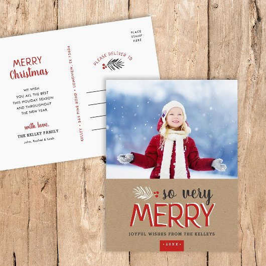 So sehr frohe Ferien Foto Postkarte