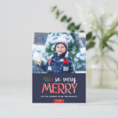 So sehr frohe Ferien Foto Postkarte (Stehend Vorderseite)