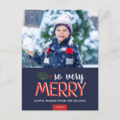 So sehr frohe Ferien Foto Postkarte (Vorderseite)