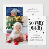 So sehr Frohe Holiday Baby Foto Ankündigung (Vorne/Hinten)