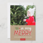 So sehr frohe Urlaubsfoto-Karte Feiertagskarte (Vorderseite)