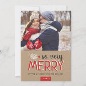 So sehr frohe Urlaubsfoto-Karte Feiertagskarte (Vorderseite)