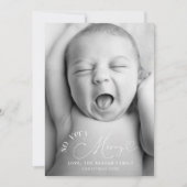 So sehr frohe Weihnachtsgeburt Ankündigung (Vorderseite)