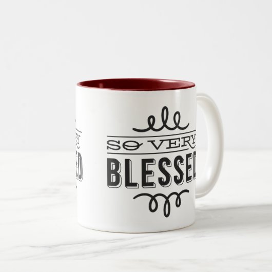 So sehr gesegnet zweifarbige tasse (VorderseiteRechts)