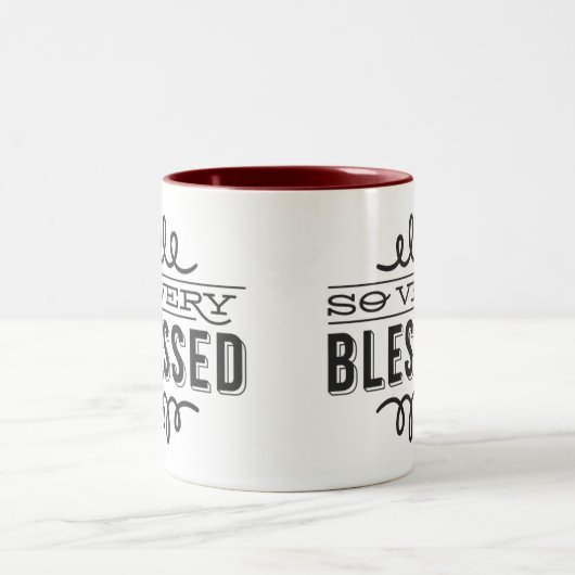 So sehr gesegnet zweifarbige tasse (Mittel)
