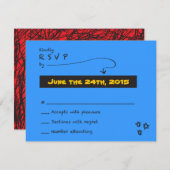 SO SEHR LÄSSIGE Bar Bat Mitzvah Reply Card RSVP Karte (Vorne/Hinten)