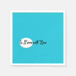 So servieren Sie mit Liebe Blue Party Paper Napkin Serviette