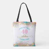 So sieht 40 und fabelhaft aus tasche (Rückseite)