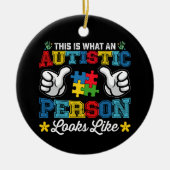 So sieht Autismus aus Keramik Ornament (Vorne)