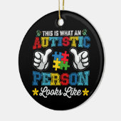 So sieht Autismus aus Keramik Ornament (Links)