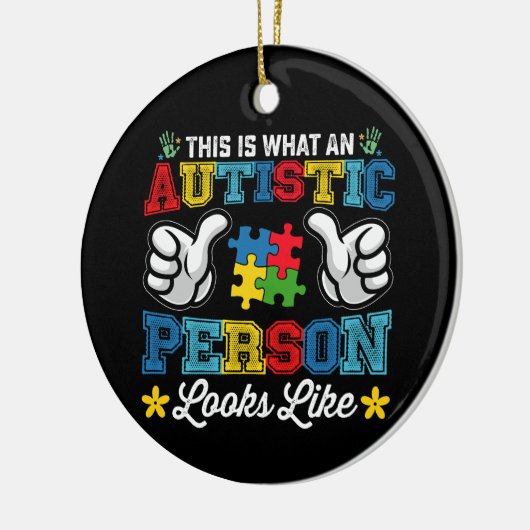 So sieht Autismus aus Keramik Ornament (Links)