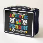 So sieht Autismus aus Metall Brotdose (Vorderseite)