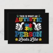 So sieht Autismus aus Postkarte (Vorne/Hinten)