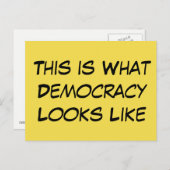 "So sieht Demokratie aus" Politische Msg. Postkarte (Vorne/Hinten)