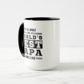 So sieht die beste Papa der Welt aus Tasse (Vorderseite Links)