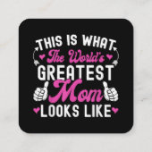 So sieht die größte Mama der Welt aus wie Mothe Quadratische Visitenkarte (Rückseite)