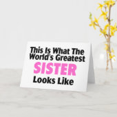 So sieht die größte Schwester der Welt aus Karte (Gelbe Blume)