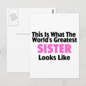 So sieht die größte Schwester der Welt aus Postkarte (Vorne/Hinten)