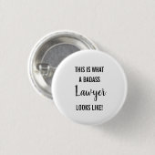 So sieht ein Badass-Anwalt aus Button (Vorne & Hinten)