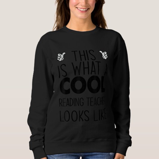 So sieht ein cooler Leselhrer aus Sweatshirt (Vorderseite)