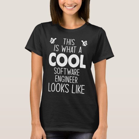 So sieht ein Cooler Softwareentwickler aus T-Shirt (Vorderseite)
