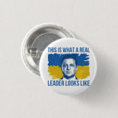 So sieht ein echter Führer aus wie die Ukraine Button (Vorne & Hinten)