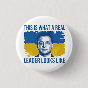 So sieht ein echter Führer aus wie die Ukraine Button