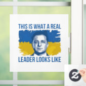 So sieht ein echter Führer aus wie die Ukraine Fensteraufkleber (Zuhause)