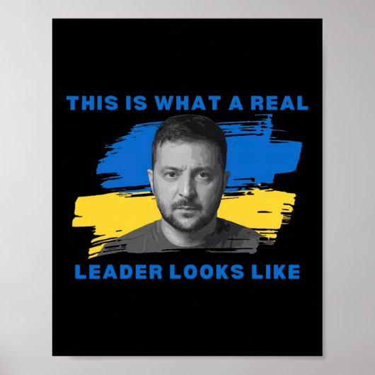 So sieht ein echter Führer aus Zelensky Ukr Poster (Vorne)