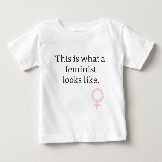 So sieht ein Feminist aus. Baby T-shirt (Vorderseite)