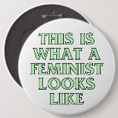So sieht ein Feminist aus Button (Vorne & Hinten)