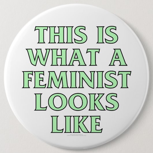 So sieht ein Feminist aus Button (Vorderseite)