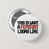 So sieht ein Feminist aus Button (Vorne & Hinten)