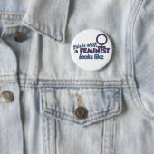 So sieht ein Feminist aus Button (Beispiel)