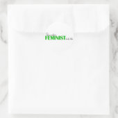 So sieht ein Feminist aus Runder Aufkleber (Tasche)