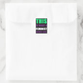 So sieht ein Feminist aus Runder Aufkleber (Tasche)