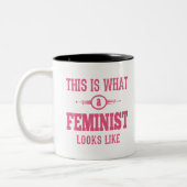 So sieht ein Feminist aus wie ein zweiteiliger Kaf Zweifarbige Tasse (Links)