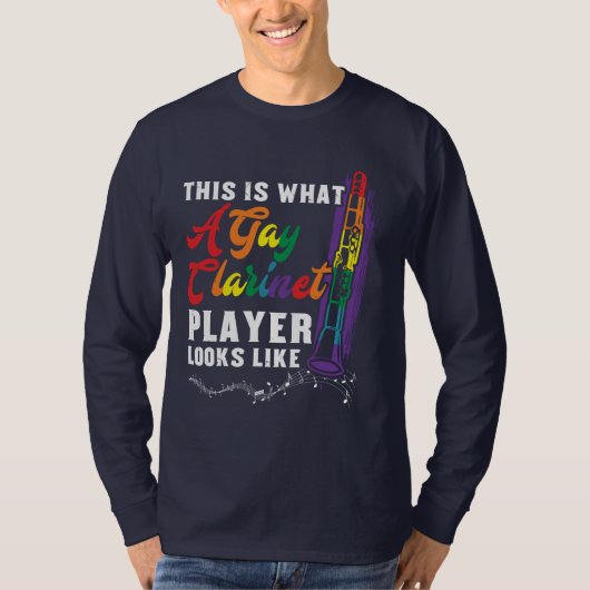So sieht ein Gay Clarinet Player aus T-Shirt (Vorderseite)