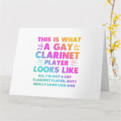 So sieht ein Gay Clarinet Player aus wie LGBT Karte (Gelbe Blume)