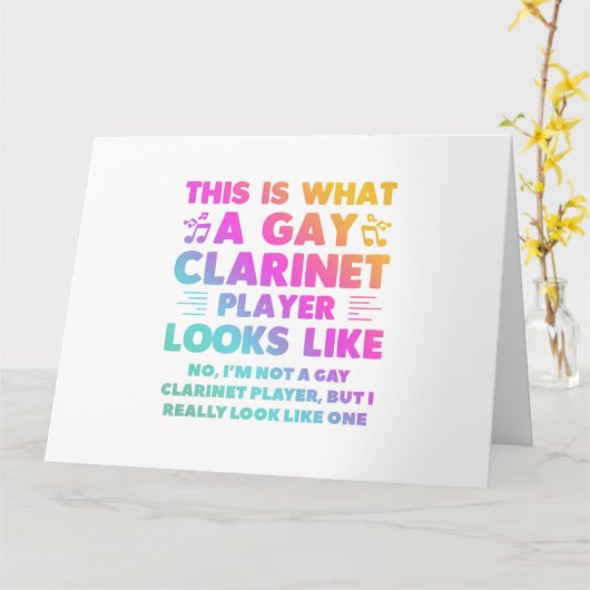 So sieht ein Gay Clarinet Player aus wie LGBT Karte (Gelbe Blume)
