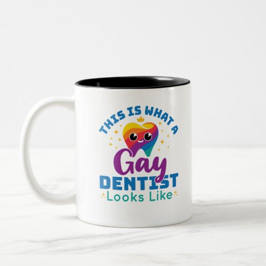So sieht ein Gay Dentist aus Zweifarbige Tasse (Links)