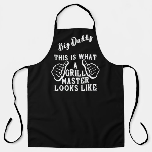 So sieht ein Grillmeister aus Schürze (Vorderseite)