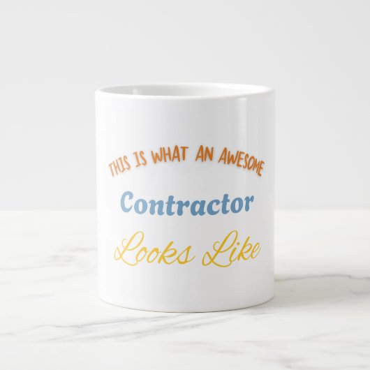 So sieht ein großartiger Bauunternehmer aus Jumbo-Tasse (Vorderseite)