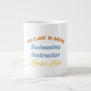 So sieht ein großartiger Schwimmlehrer aus Jumbo-Tasse