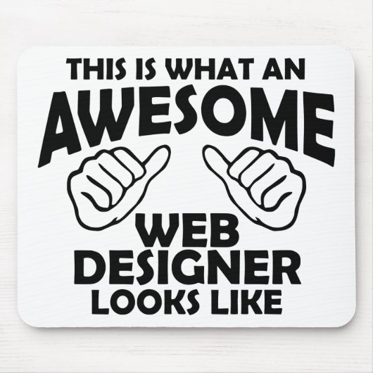 So sieht ein großartiger Webdesigner aus Mousepad (Vorne)